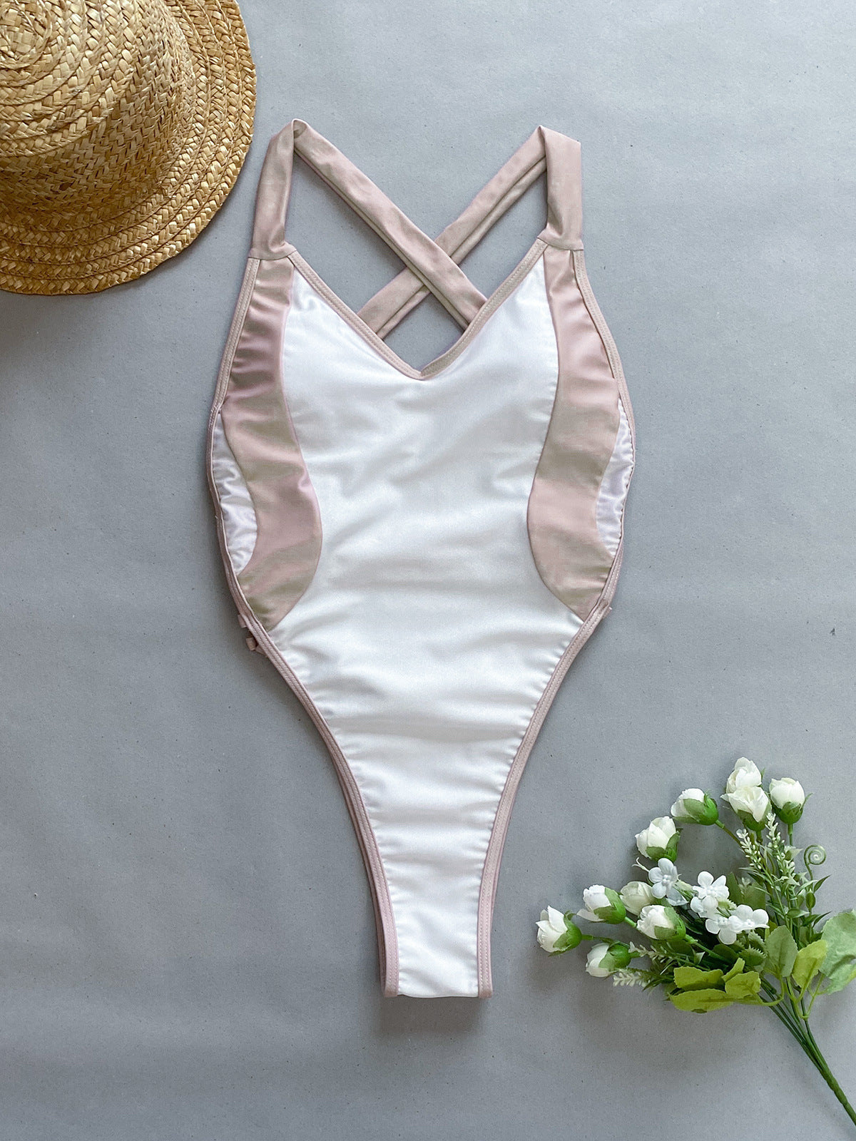 White High Cut Fitness Bikini Swimsuit