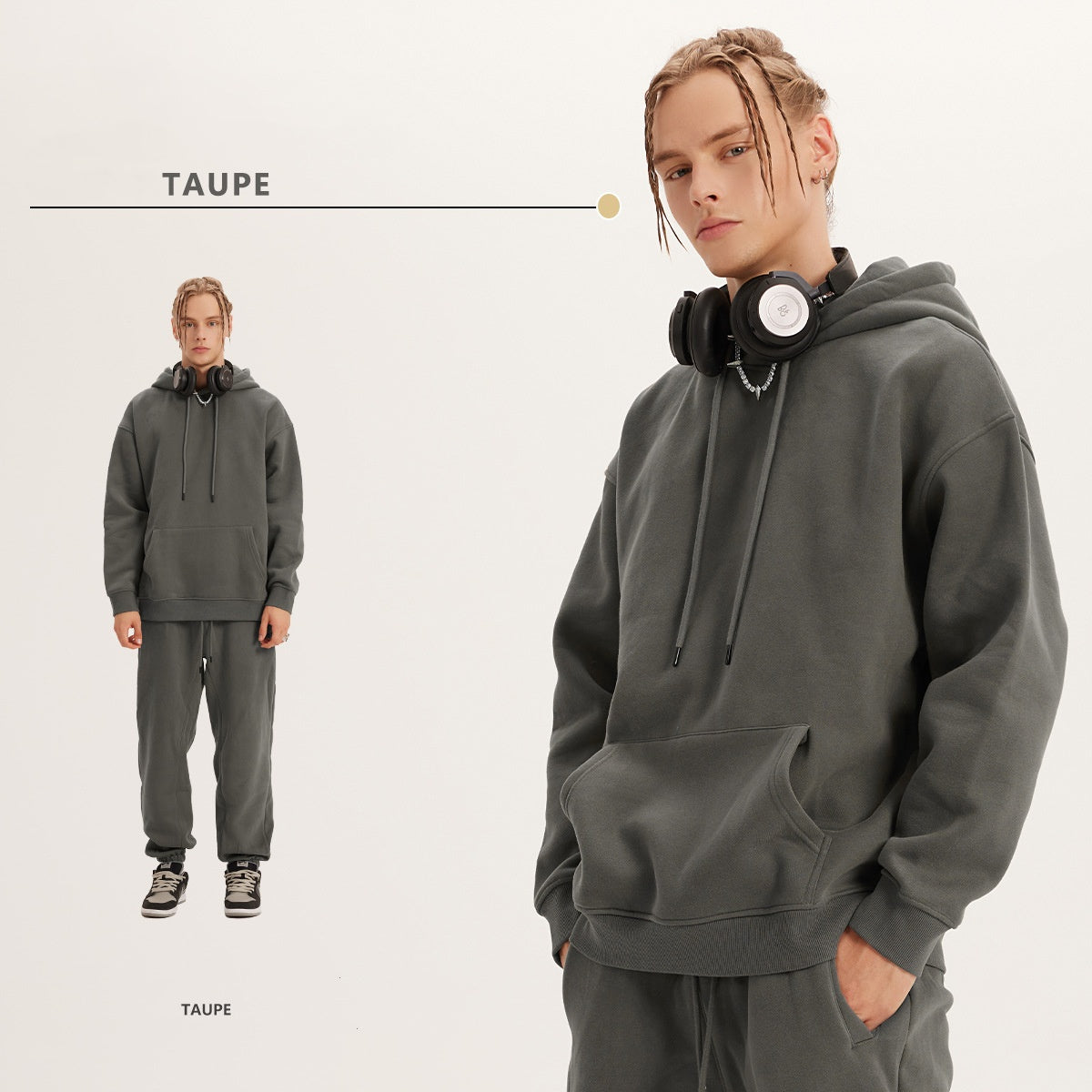 Oversize Hoodie Set - Taupe