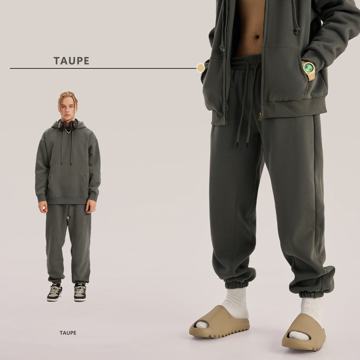 Oversize Hoodie Set - Taupe