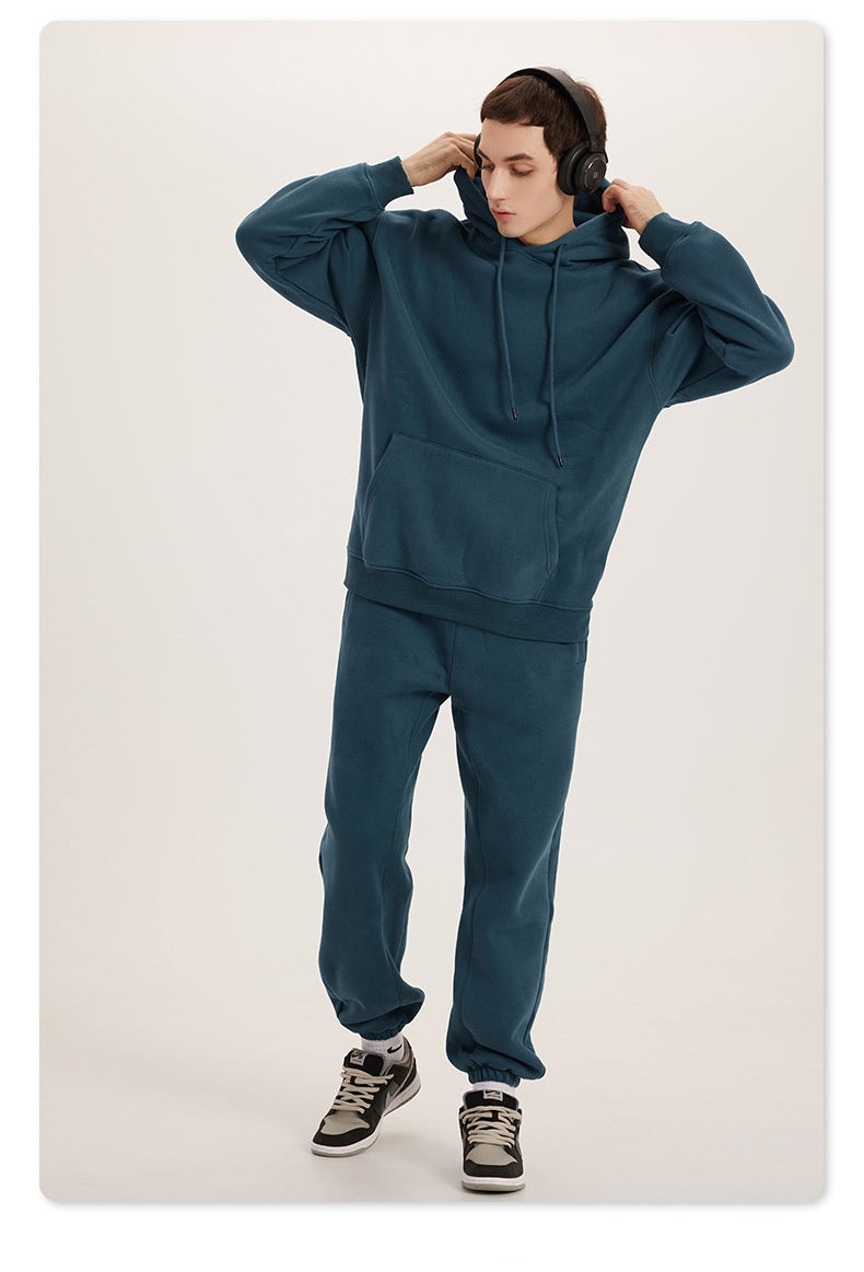 Oversize Hoodie Sweater - Blue green