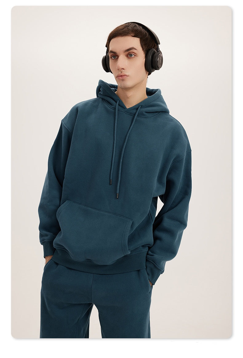 Oversize Hoodie Sweater - Blue green