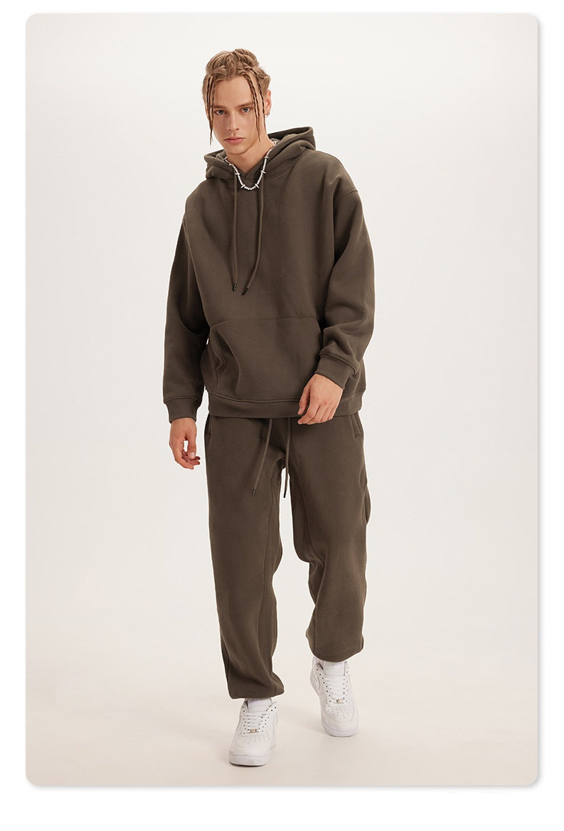 Oversize Hoodie Set - Dark brown